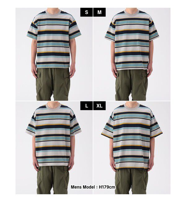BEAMS「マルチ ボーダー Tシャツ 【ワイドフィット】」|Tシャツ・カットソー|