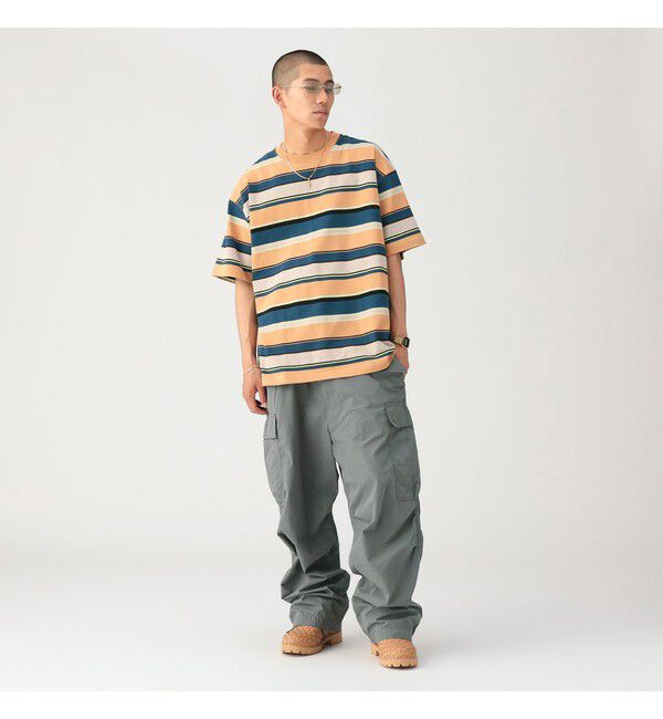 BEAMS「マルチ ボーダー Tシャツ 【ワイドフィット】」|Tシャツ・カットソー|