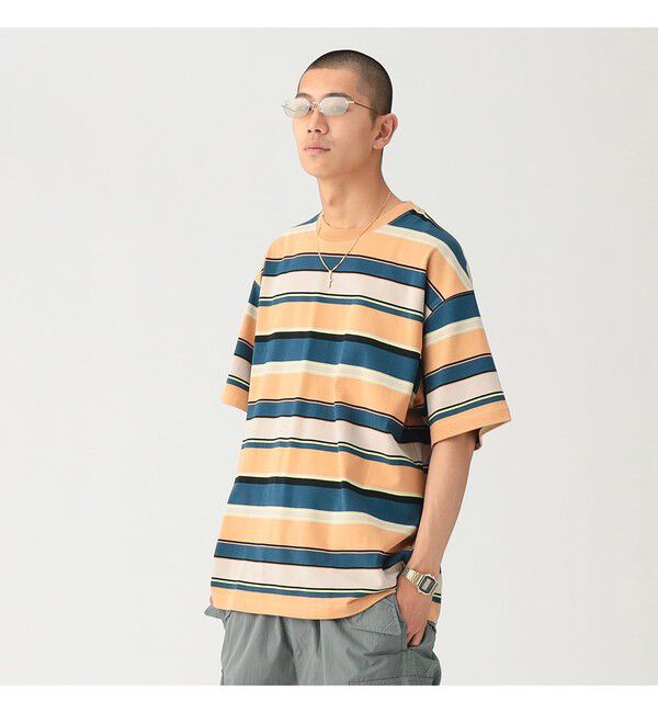 BEAMS「マルチ ボーダー Tシャツ 【ワイドフィット】」|Tシャツ・カットソー|