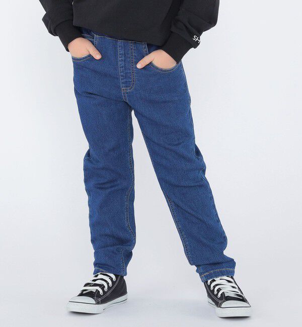 SHIPS KIDS「SHIPS KIDS:100～130cm / ソフト ストレッチ デニム パンツ」|デニム|