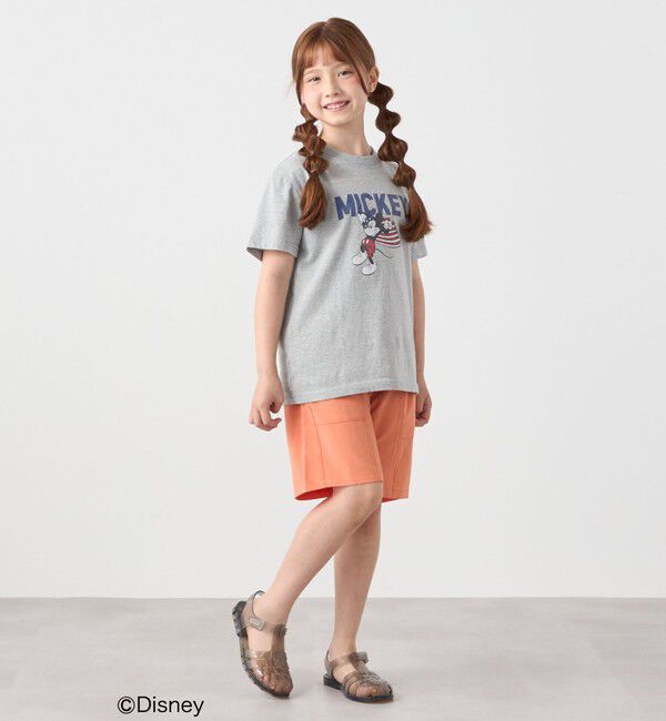 SHIPS any「【SHIPS any別注】GOOD ROCK SPEED:〈洗濯機可能〉ミッキーマウス / フラッグ プリント Tシャツ<KIDS>◆」|Tシャツ・カットソー|