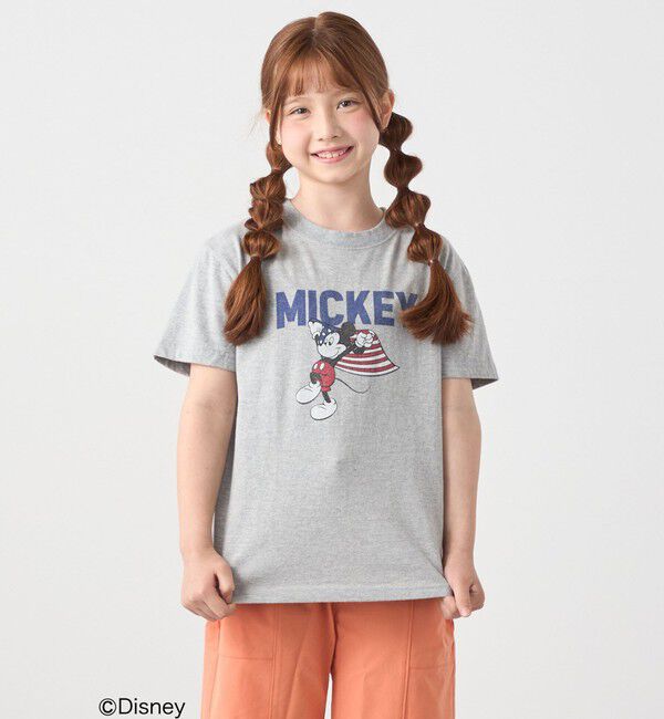 SHIPS any「【SHIPS any別注】GOOD ROCK SPEED:〈洗濯機可能〉ミッキーマウス / フラッグ プリント Tシャツ<KIDS>◆」|Tシャツ・カットソー|