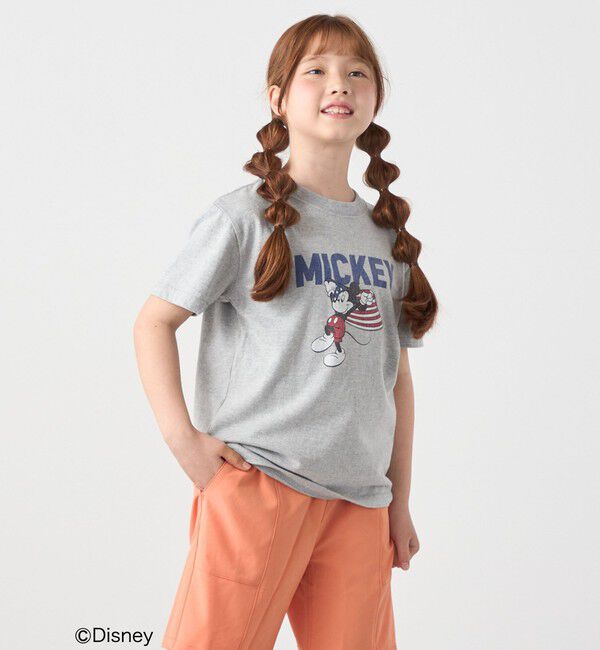 SHIPS any「【SHIPS any別注】GOOD ROCK SPEED:〈洗濯機可能〉ミッキーマウス / フラッグ プリント Tシャツ<KIDS>◆」|Tシャツ・カットソー|