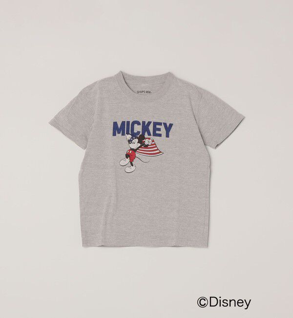 SHIPS any「【SHIPS any別注】GOOD ROCK SPEED:〈洗濯機可能〉ミッキーマウス / フラッグ プリント Tシャツ<KIDS>◆」|Tシャツ・カットソー|