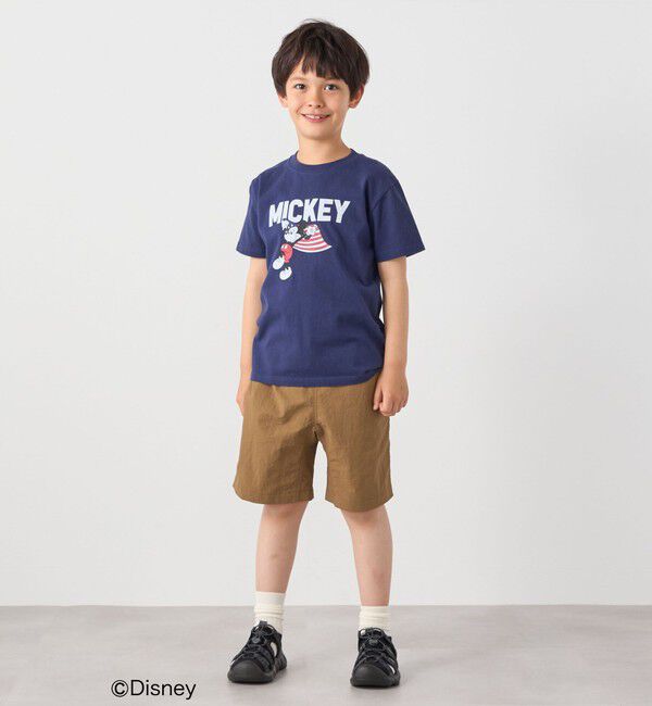 SHIPS any「【SHIPS any別注】GOOD ROCK SPEED:〈洗濯機可能〉ミッキーマウス / フラッグ プリント Tシャツ<KIDS>◆」|Tシャツ・カットソー|