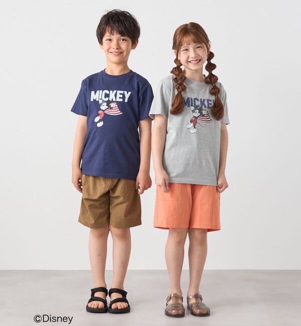 SHIPS any「【SHIPS any別注】GOOD ROCK SPEED:〈洗濯機可能〉ミッキーマウス / フラッグ プリント Tシャツ<KIDS>◆」|Tシャツ・カットソー|
