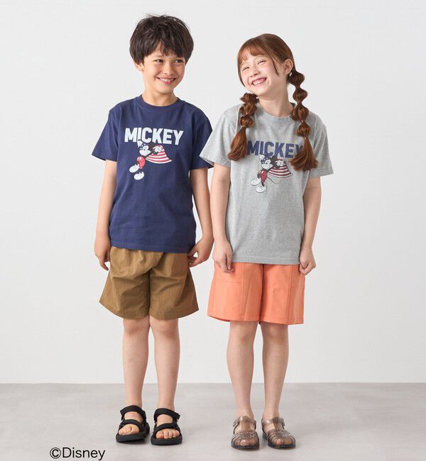 SHIPS any「【SHIPS any別注】GOOD ROCK SPEED:〈洗濯機可能〉ミッキーマウス / フラッグ プリント Tシャツ<KIDS>◆」|Tシャツ・カットソー|