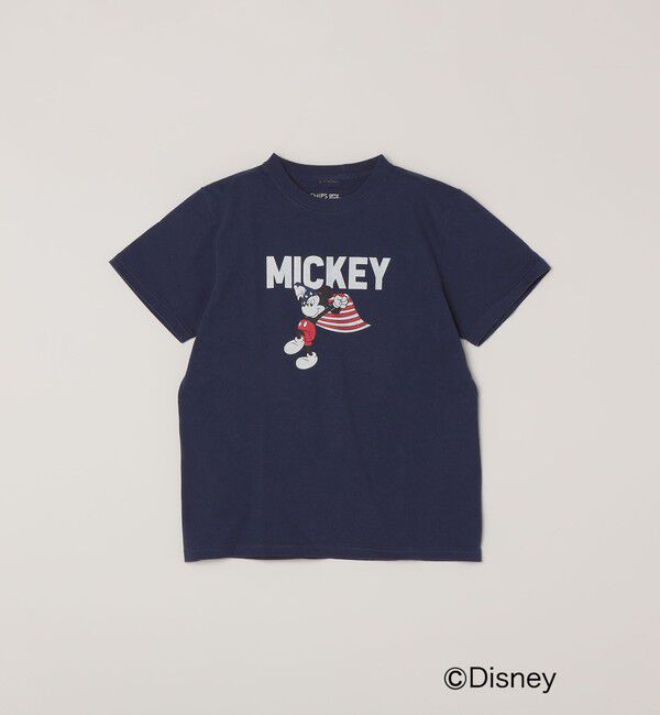 SHIPS any「【SHIPS any別注】GOOD ROCK SPEED:〈洗濯機可能〉ミッキーマウス / フラッグ プリント Tシャツ<KIDS>◆」|Tシャツ・カットソー|