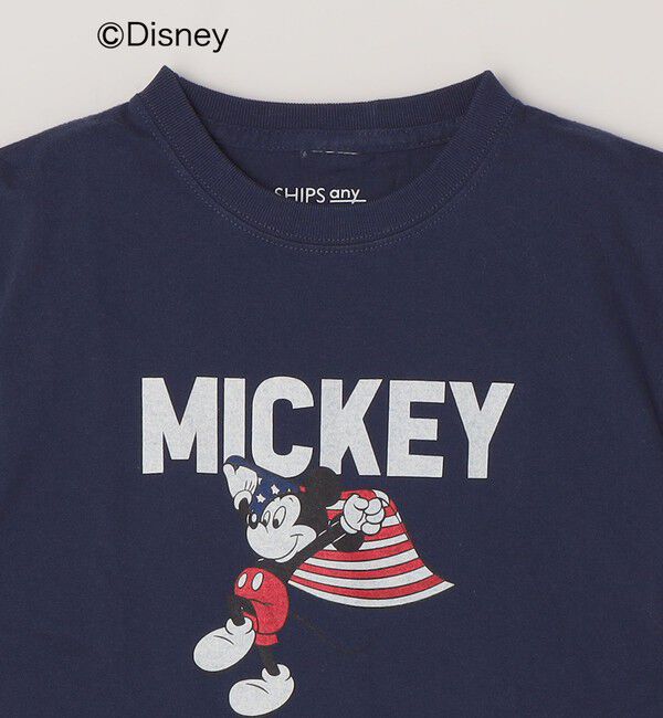 SHIPS any「【SHIPS any別注】GOOD ROCK SPEED:〈洗濯機可能〉ミッキーマウス / フラッグ プリント Tシャツ<KIDS>◆」|Tシャツ・カットソー|