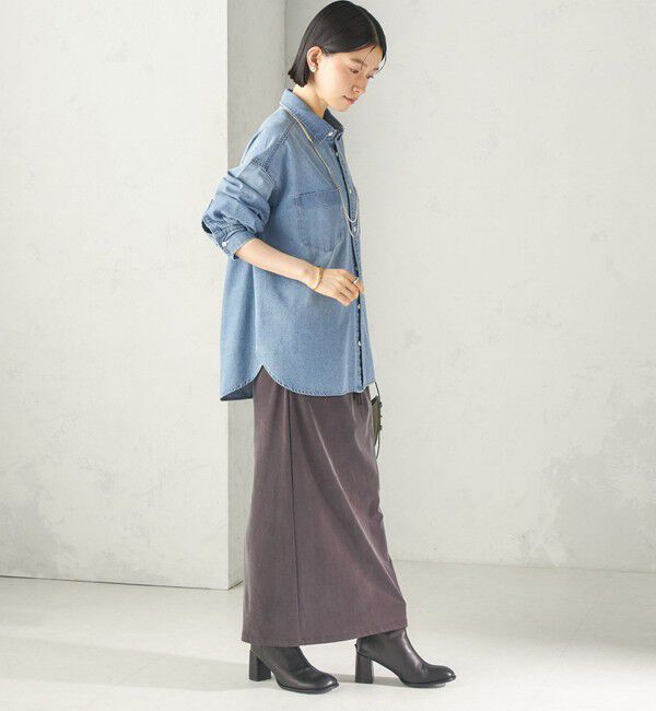 SHIPS for women「〈洗濯機可能〉7.8 oz デニム オーバー シャツ」|シャツ・ブラウス|