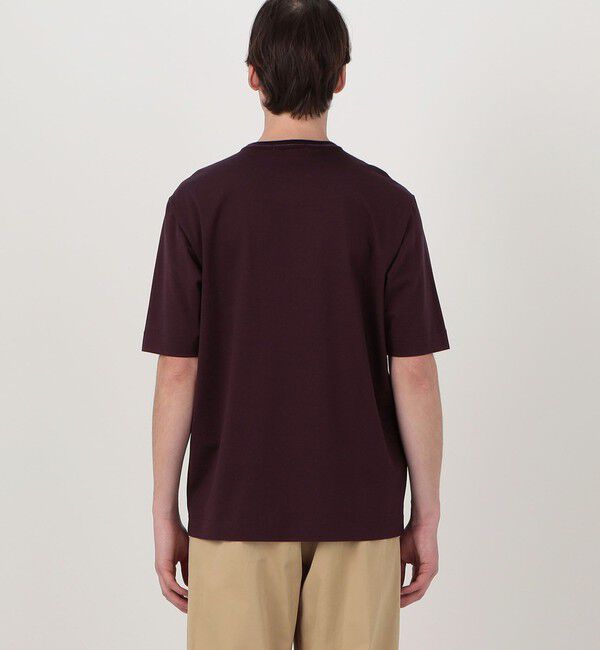 TOMORROWLAND MENS「スーピマコットンシルケット リンキングニット襟Tシャツ」|Tシャツ・カットソー|