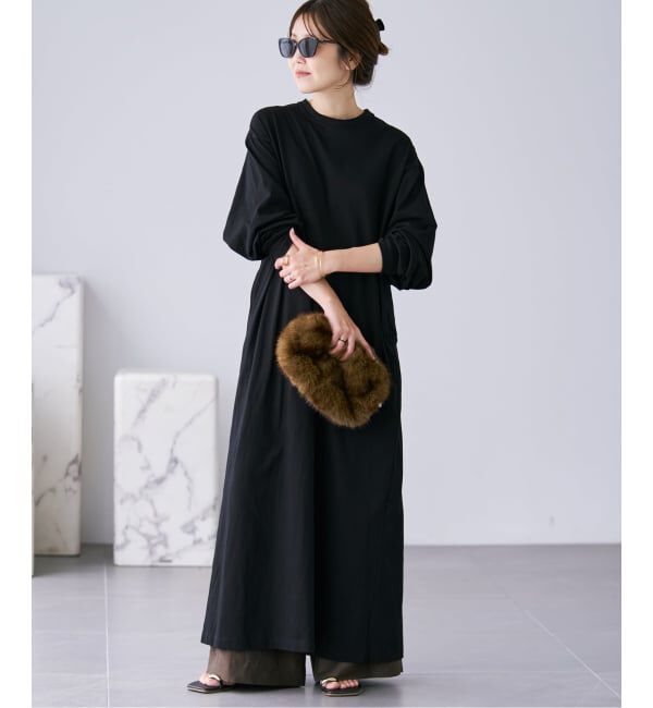 Plage「CALUX / キャラクス 別注 MAXI JERSEY ワンピース」|ワンピース|ブラック