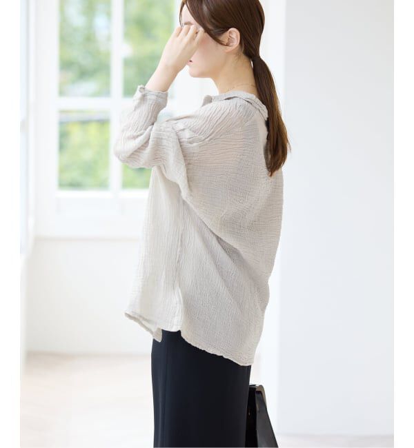 IENA「《追加》LES ATELIERS FRANCAIS DE CONFECTION Blouse Desert PE26BLDESERTGDC」|シャツ・ブラウス|