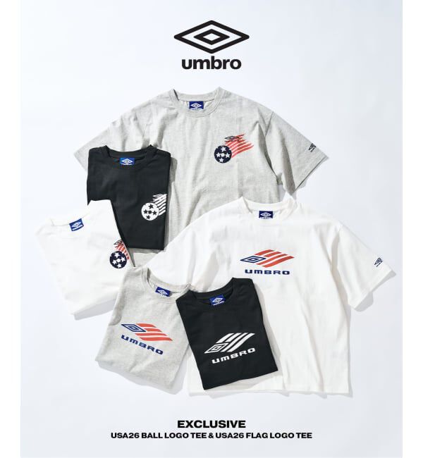 417 EDIFICE「UMBRO&times;417 USA26 FLAG LOGO TEE」|Tシャツ・カットソー|