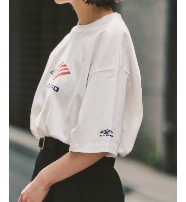 417 EDIFICE「UMBRO&times;417 USA26 FLAG LOGO TEE」|Tシャツ・カットソー|