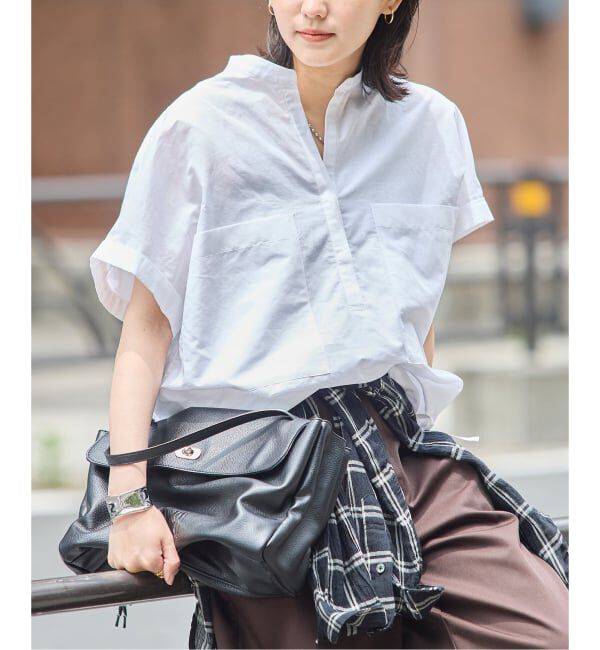 JOURNAL STANDARD「《追加》ハードマンズリネンコットンフレンチスリーブスキッパーシャツ」|シャツ・ブラウス|ホワイト