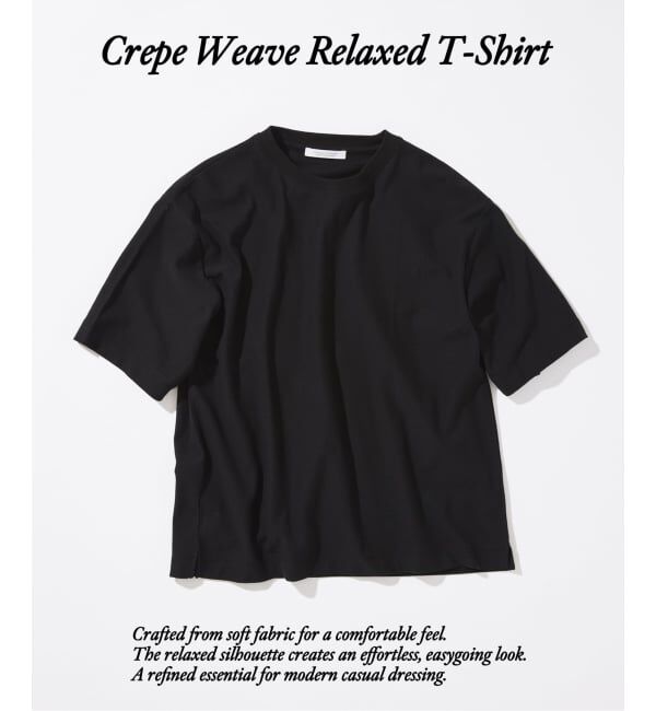 JOURNAL STANDARD「クレープ ウィーヴ リラックス Tシャツ」|Tシャツ・カットソー|ブラック A
