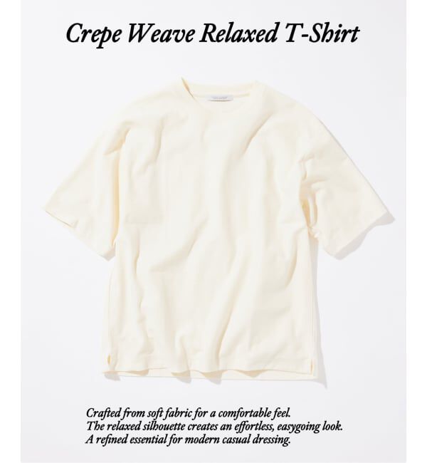 JOURNAL STANDARD「クレープ ウィーヴ リラックス Tシャツ」|Tシャツ・カットソー|ホワイト A