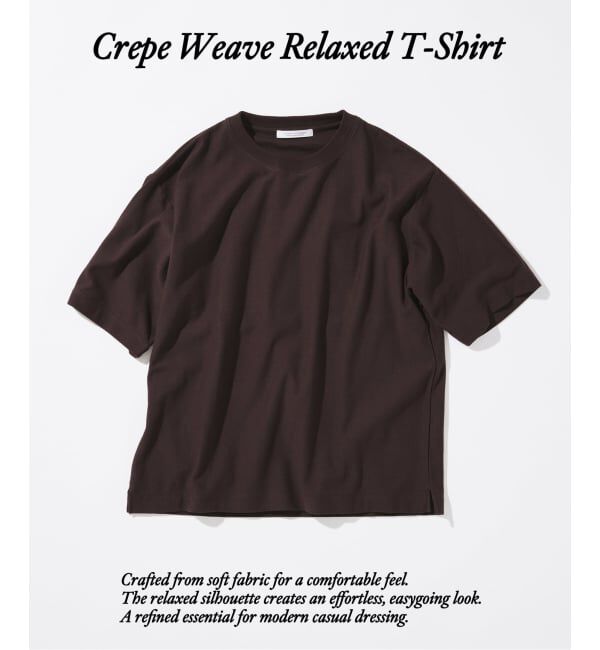 JOURNAL STANDARD「クレープ ウィーヴ リラックス Tシャツ」|Tシャツ・カットソー|ブラウン
