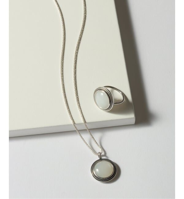 Spick and Span「【SAMH by LILAS】 Vintagelike ホワイトムーンストーンネックレス SV」|ネックレス|