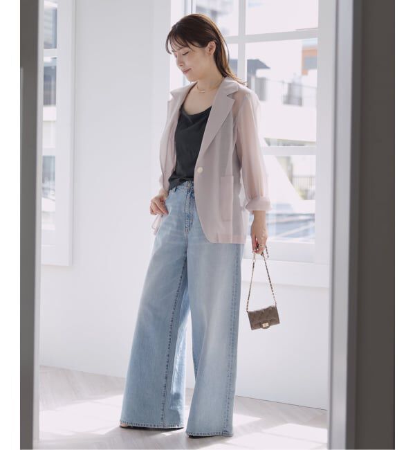  「【洗える】ウォッシャブルシングルシアージャケット」|テーラードジャケット|