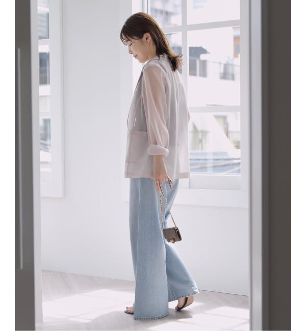  「【洗える】ウォッシャブルシングルシアージャケット」|テーラードジャケット|