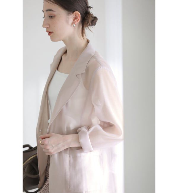  「【洗える】ウォッシャブルシングルシアージャケット」|テーラードジャケット|
