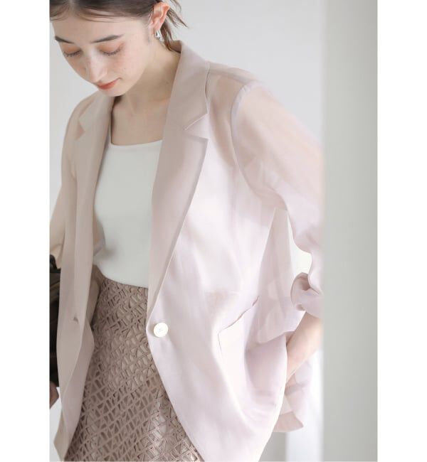  「【洗える】ウォッシャブルシングルシアージャケット」|テーラードジャケット|