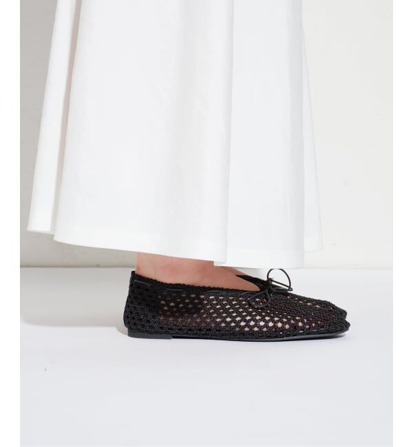 GRISE「《WEB+一部店舗限定》GRISE CORD MESHバレリーナ」|バレエシューズ|