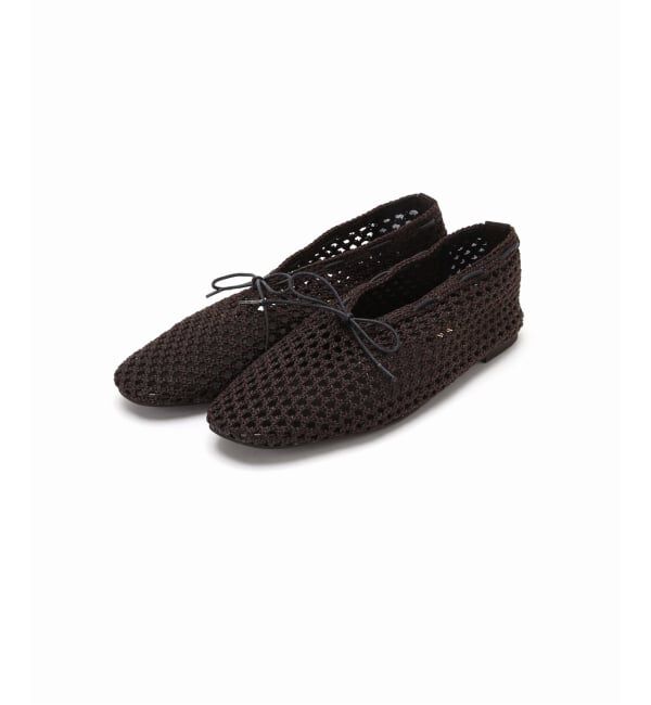 GRISE「《WEB+一部店舗限定》GRISE CORD MESHバレリーナ」|バレエシューズ|
