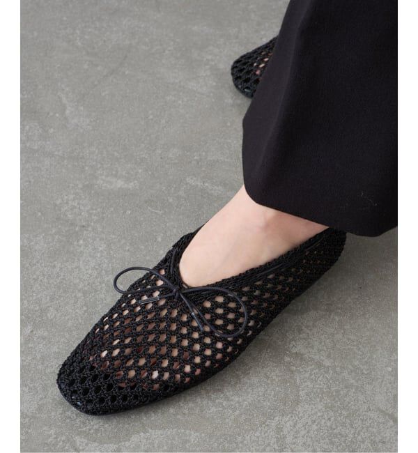 GRISE「《WEB+一部店舗限定》GRISE CORD MESHバレリーナ」|バレエシューズ|