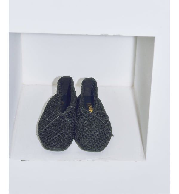 GRISE「《WEB+一部店舗限定》GRISE CORD MESHバレリーナ」|バレエシューズ|