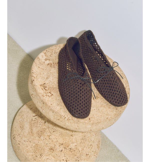 GRISE「《WEB+一部店舗限定》GRISE CORD MESHバレリーナ」|バレエシューズ|