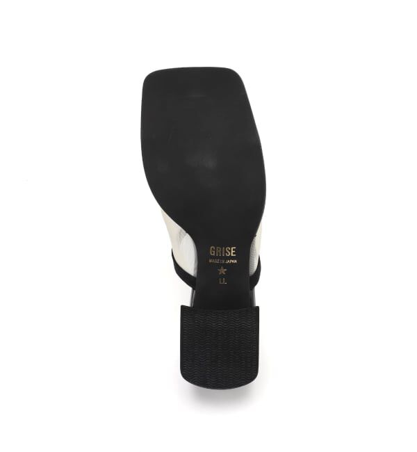 GRISE「《WEB+一部店舗限定》GRISE3.5cmシアーコンビミュールサンダル」|サンダル|