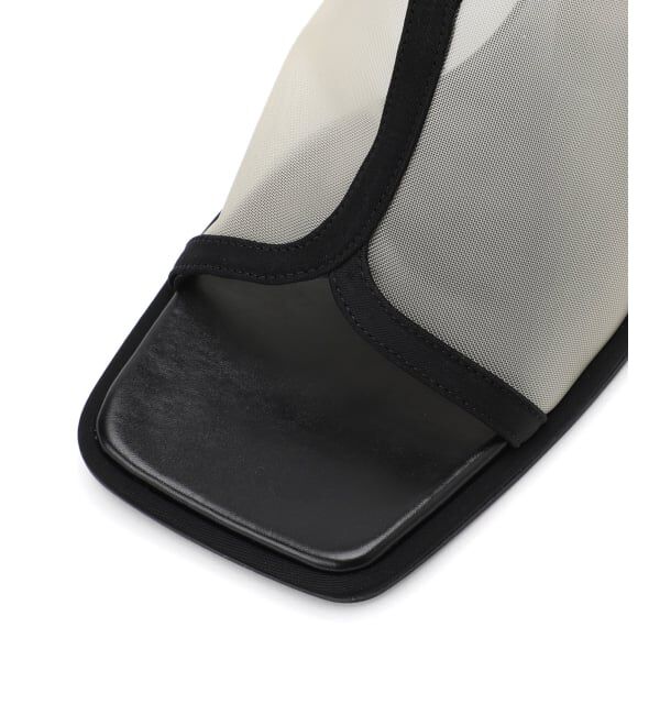 GRISE「《WEB+一部店舗限定》GRISE3.5cmシアーコンビミュールサンダル」|サンダル|