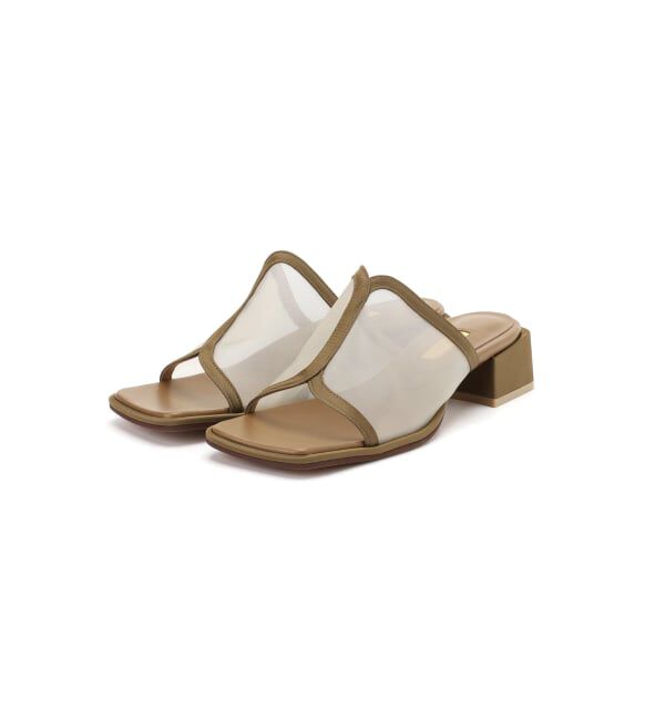 GRISE「《WEB+一部店舗限定》GRISE3.5cmシアーコンビミュールサンダル」|サンダル|