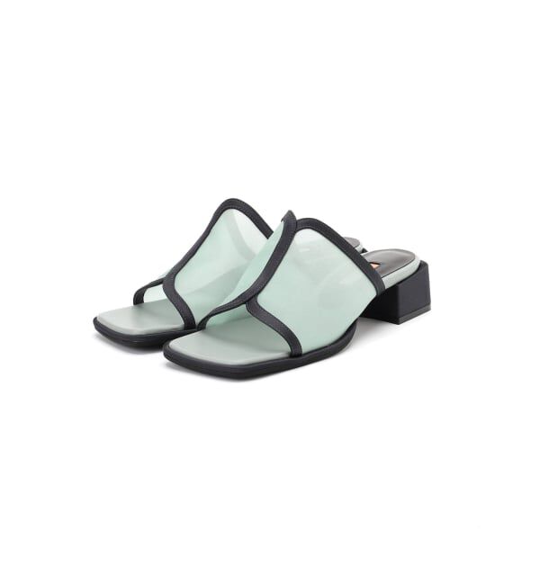 GRISE「《WEB+一部店舗限定》GRISE3.5cmシアーコンビミュールサンダル」|サンダル|