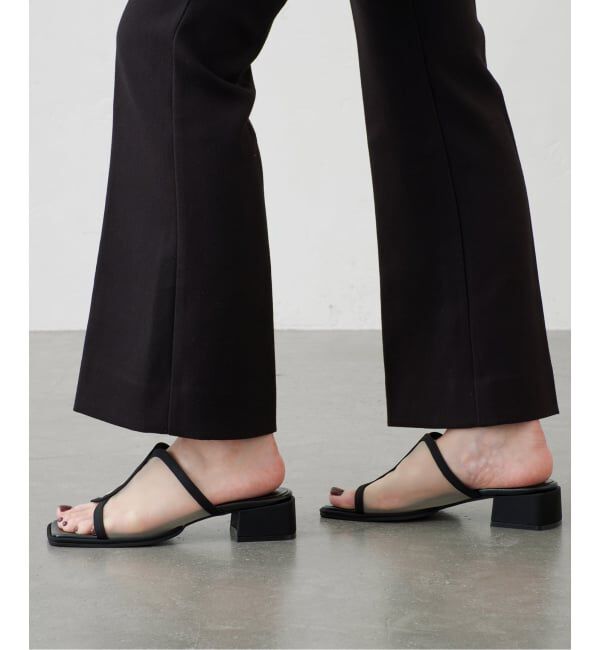 GRISE「《WEB+一部店舗限定》GRISE3.5cmシアーコンビミュールサンダル」|サンダル|