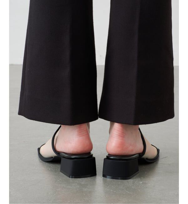 GRISE「《WEB+一部店舗限定》GRISE3.5cmシアーコンビミュールサンダル」|サンダル|