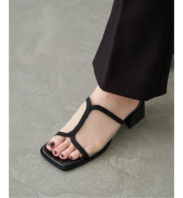 GRISE「《WEB+一部店舗限定》GRISE3.5cmシアーコンビミュールサンダル」|サンダル|