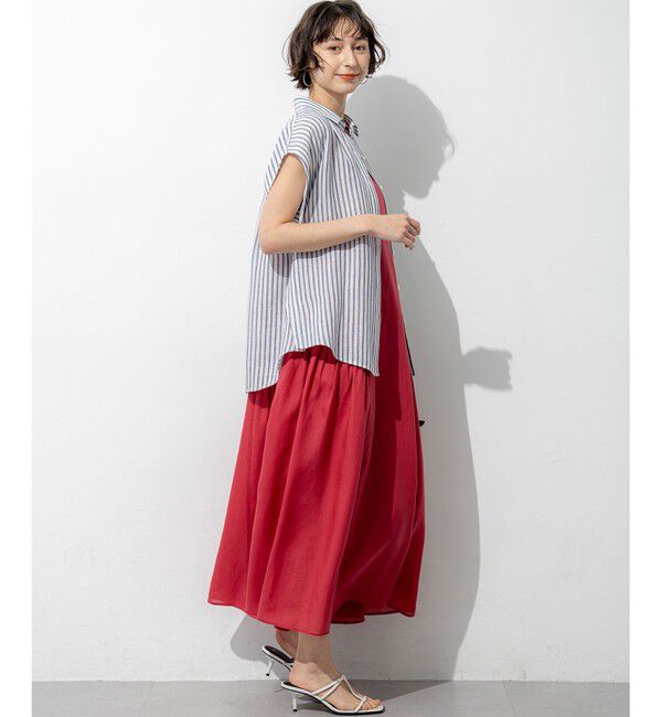 23区「【Oggi掲載】ウォッシュドシアーボイル ノースリーブ ワンピース」|ワンピース|