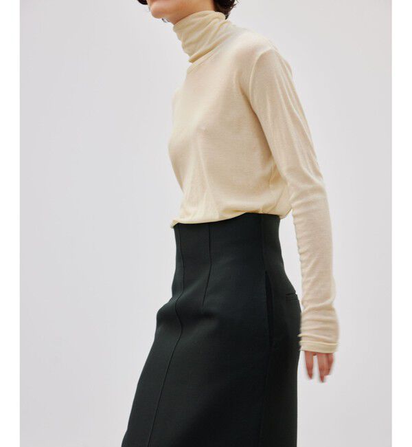 BEIGE,「【ロングセラー】SORE / シアーコットンハイネックカットソー」|Tシャツ・カットソー|