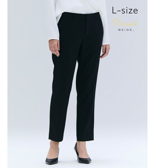 BEIGE,「【洗える・L-size】CINDY / クロップドパンツ」|その他|Black x Black