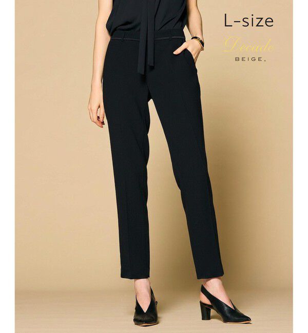 BEIGE,「【Lsize・セットアップ対応】CINDY / クロップドパンツ」|その他|Black x Black
