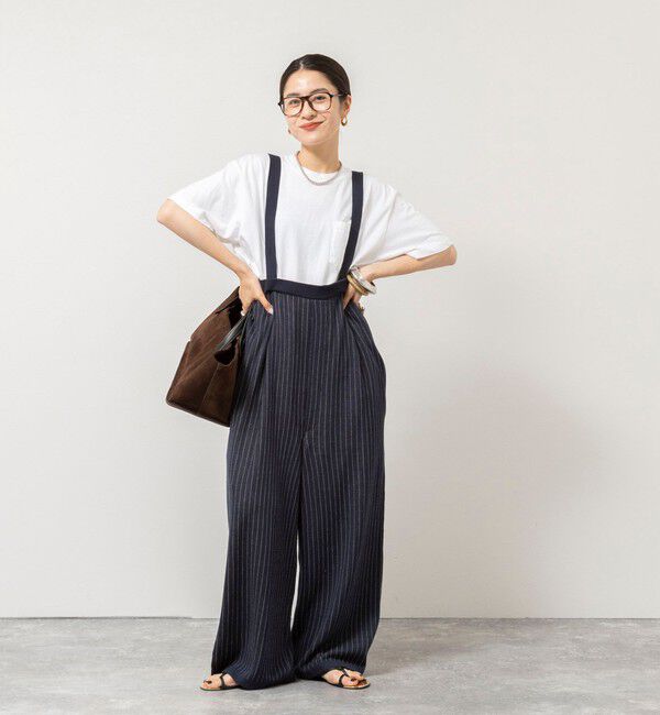 Rie Miller「《手洗い可能》Wジャガードニットサロペット」|オールインワン|