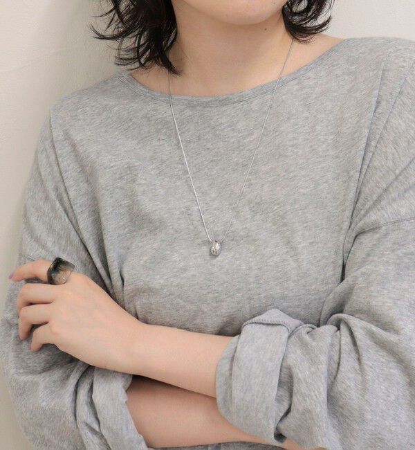fredy emue「メタルたまごトップロングネックレス」|ネックレス|
