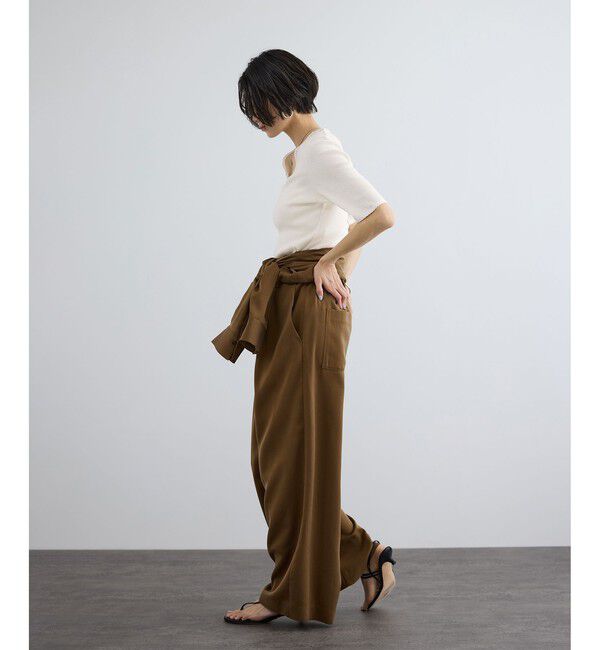 SALON adam et rope'「【Angie La La for SALON】GENTLE intimate レースVネックプルオーバー」|Tシャツ・カットソー|