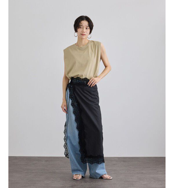 SALON adam et rope'「プリマベールショルダータックノースリーブプルオーバー / UVケア」|Tシャツ・カットソー|