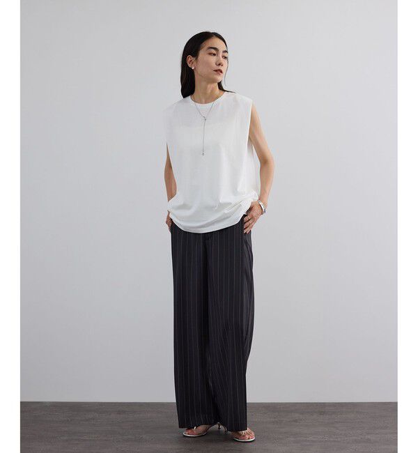 SALON adam et rope'「プリマベールショルダータックノースリーブプルオーバー / UVケア」|Tシャツ・カットソー|