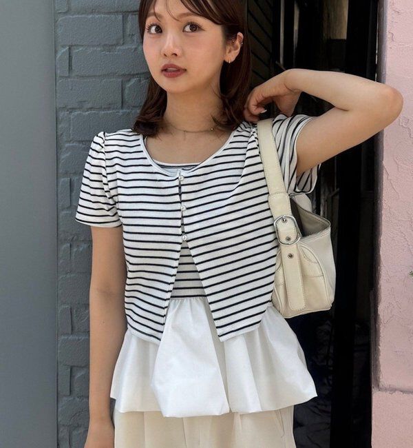  「【マルチウェイ】ホルターバルーンカーデSET」|Tシャツ・カットソー|オフホワイト